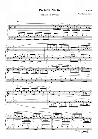 Prelude and Fugue in G minor, BWV 861 (arr. Thomas Jancso)