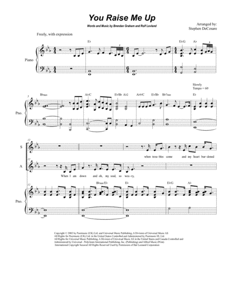 You Raise Me Up (arr. Stephen DeCesare)