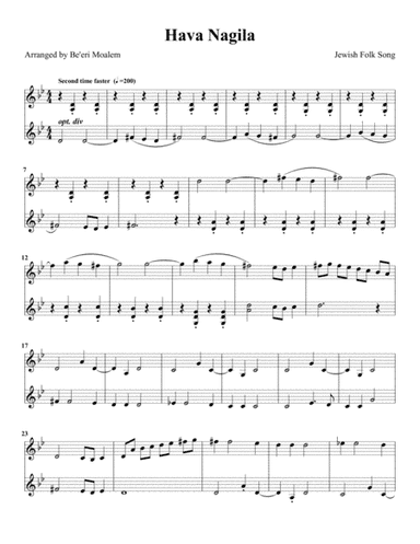 Hava Nagila Duet (arr. Be'eri Moalem)