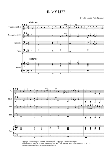 In My Life (arr. Alex Nunes Rodrigues)