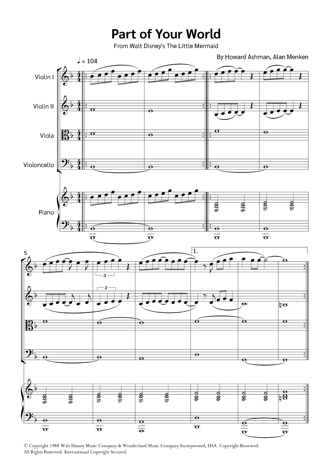 Part Of Your World (reprise) (arr. Jackson Spindler)