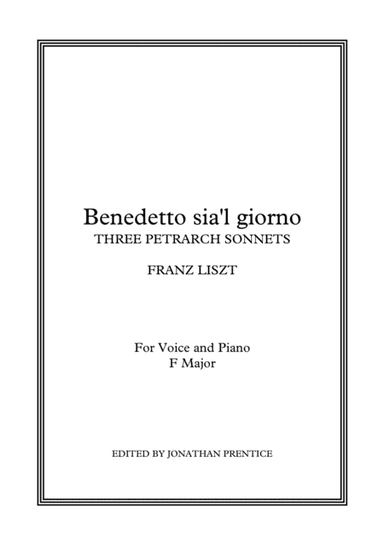 Benedetto sia'l giorno (F Major) (arr. Jonathan Prentice)
