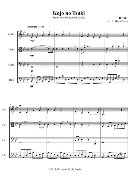 Kojo no Tsuki (Moon Over the Ruined Castle) (arr. Elizabeth Skola Davis)