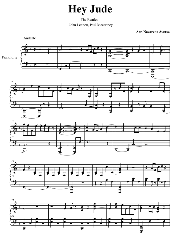 Hey Jude (arr. Nazareno Aversa)
