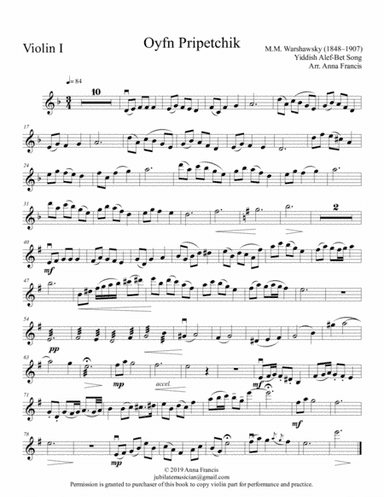 Oyfn Pripetchik (arr. Anna Francis)