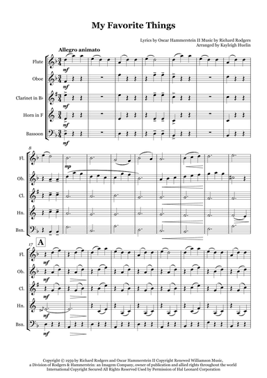 My Favorite Things (arr. Kayleigh Huelin)