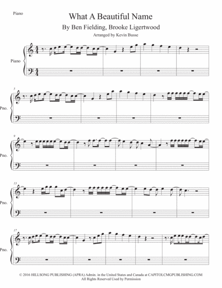 What A Beautiful Name (arr. Kevin Busse)