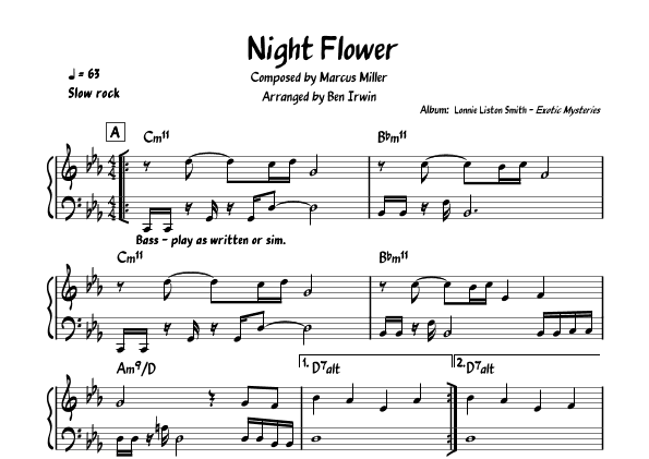 Night Flower (arr. Ben Irwin)