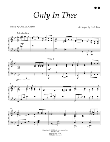 Only In Thee (arr. Lorie Line)