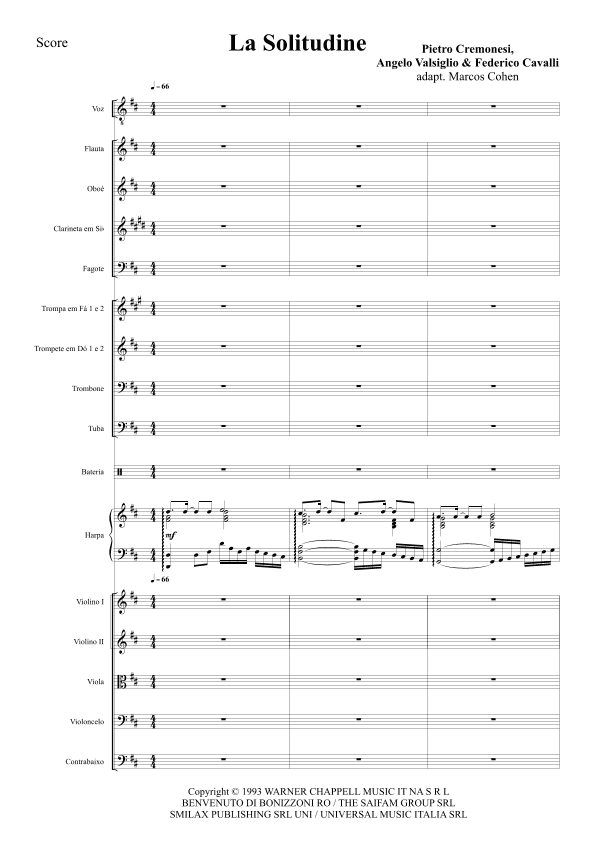 La Solitudine (arr. Marcos Cohen)