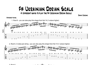 F# Ukrainian Dorian Scale (4 Ways to Play)