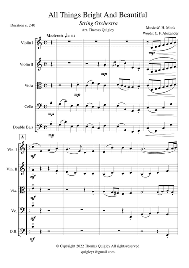 All Things Bright and Beautiful (arr. Thomas Quigley)