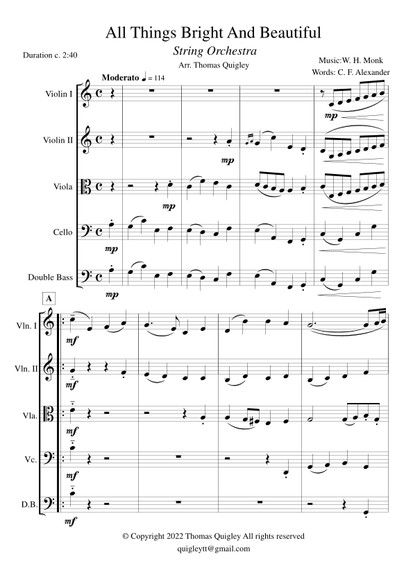 All Things Bright and Beautiful (arr. Thomas Quigley)