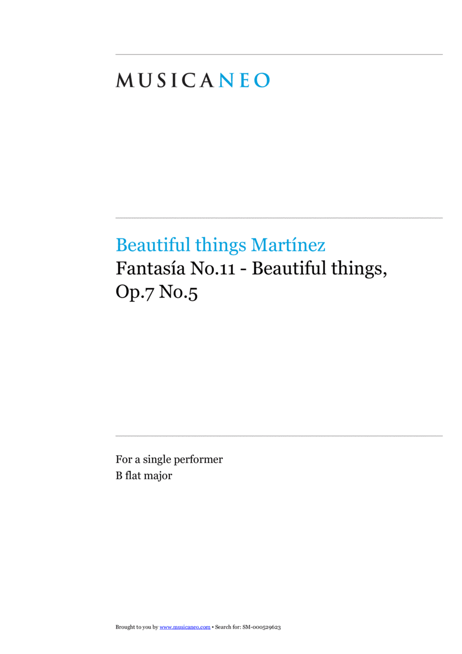 Fantasía No.11-Beautiful things Op.7 No.5