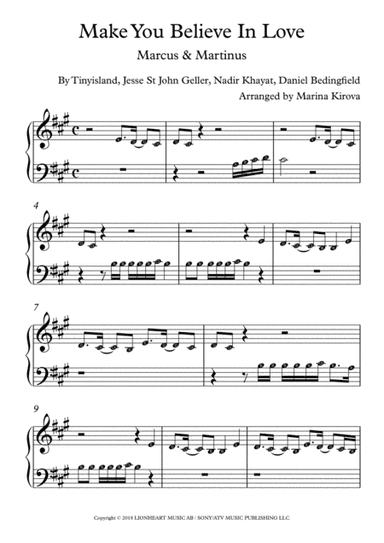 Make You Believe In Love (arr. Marina Kirova)