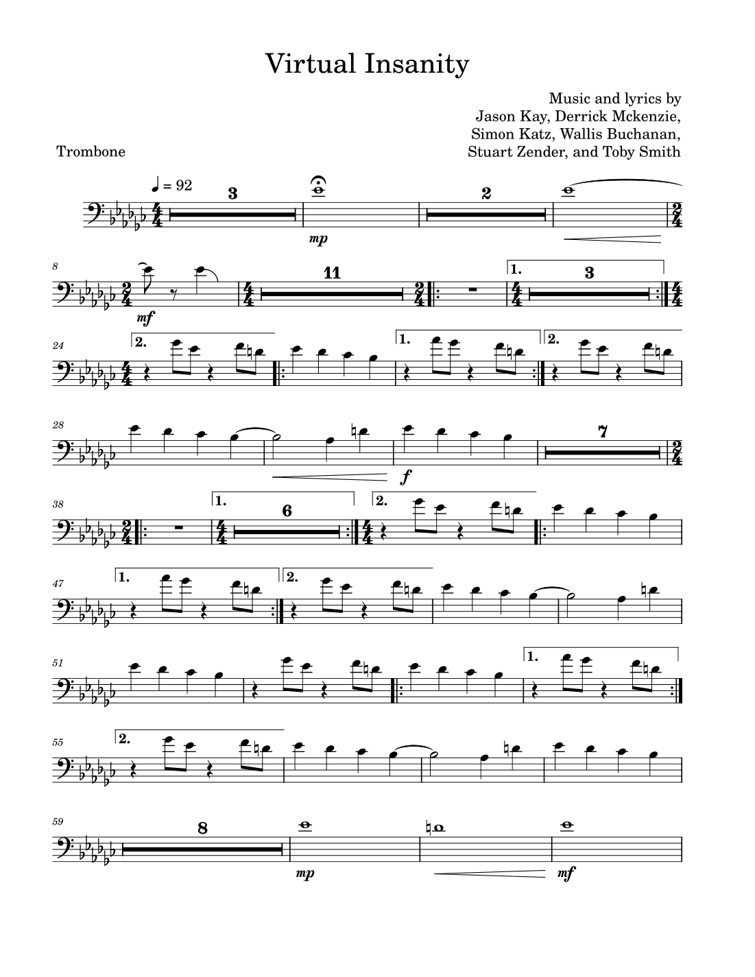 Virtual Insanity (arr. David Lartey)