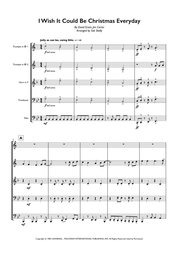 I Wish Everyday Could Be Like Christmas (arr. Seb Skelly)