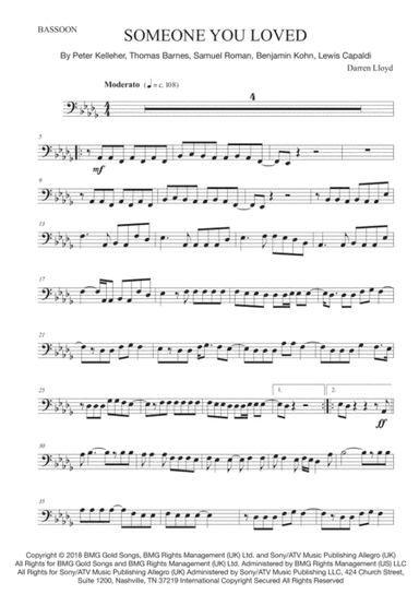 Someone You Loved (arr. Darren Lloyd)