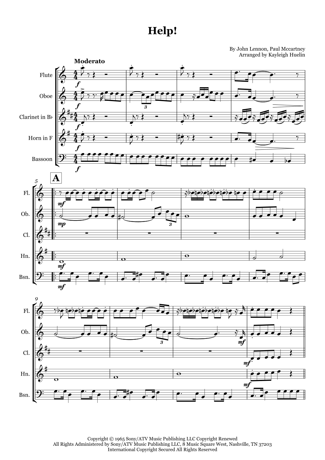 Help! (arr. Kayleigh Huelin)