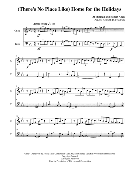 (There's No Place Like) Home For The Holidays (arr. Kenneth D. Friedrich)
