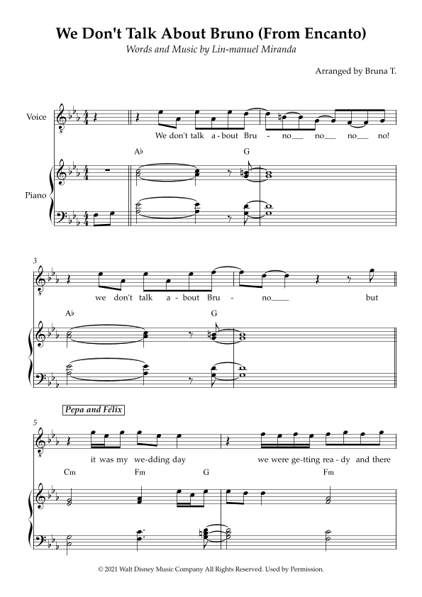 We Don't Talk About Bruno (arr. BrunaT.)