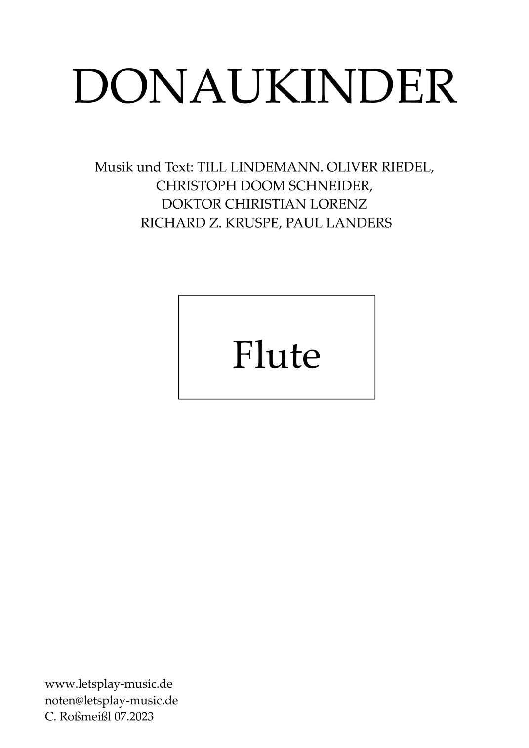 Donaukinder (arr. Christian Roßmeißl)