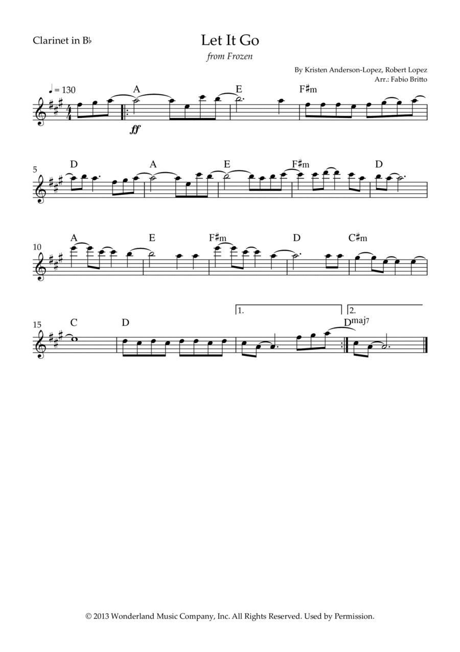 Let It Go (arr. Fabio Britto)