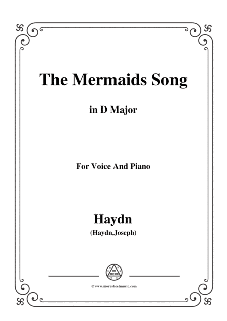 Haydn-The Mermaids Song in D Major, for Voice and Piano (arr. MSM)