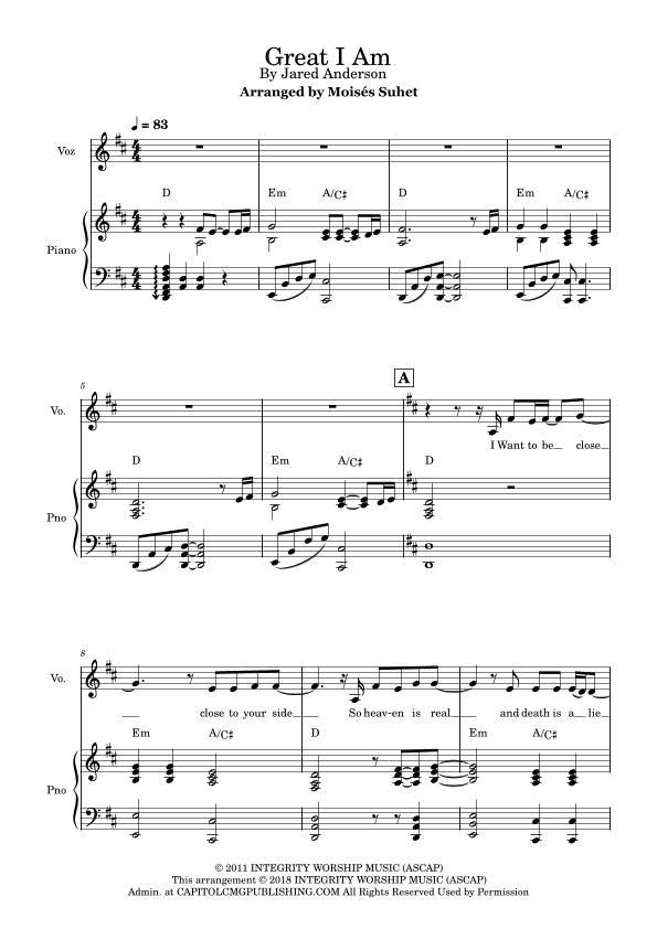 Great I Am (arr. Moisés Suhet)