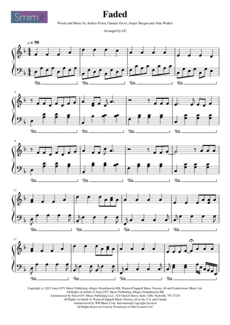 Faded (arr. GC)
