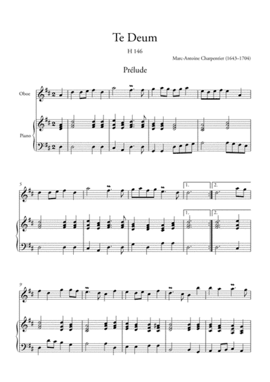 Te Deum Prelude (for Oboe and Piano) (arr. Ahiva Editions)