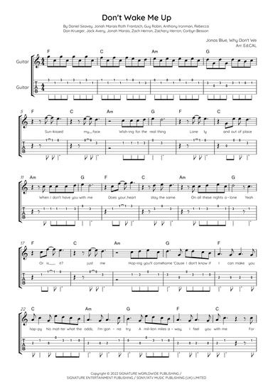 Don't Wake Me Up (arr. Arr. Ed.CAL)