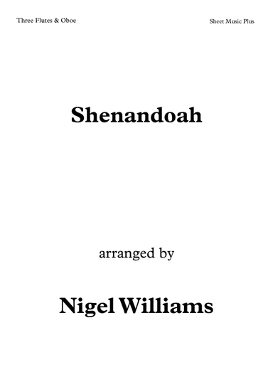 Shenandoah, for wind quartet (arr. Nigel Williams)
