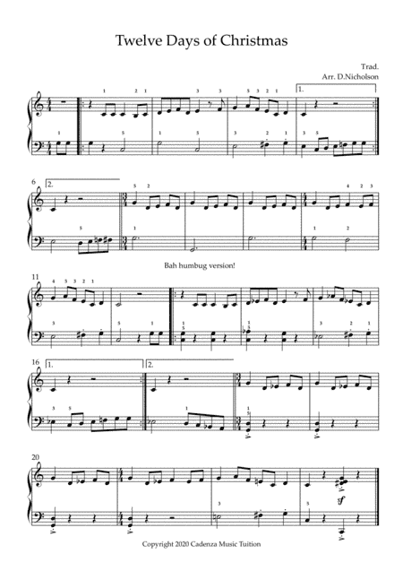 Twelve Days of Christmas (arr. Daniel Nicholson)