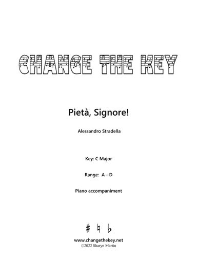 Pieta, Signore! C Major (arr. S. Martin)