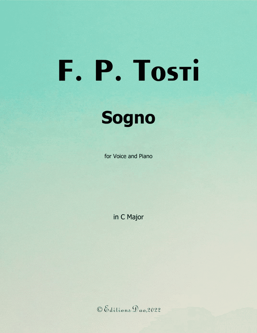 Sogno, by Tosti, in C Major (arr. Editions Dao)