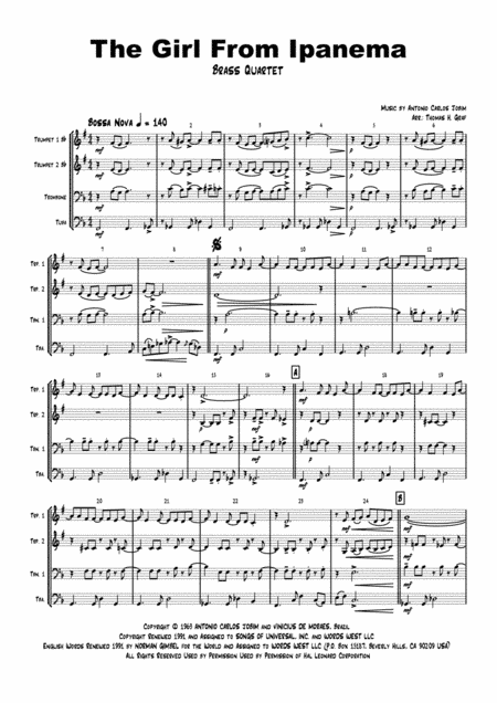 The Girl From Ipanema (Garota De Ipanema) (arr. Thomas H. Graf)