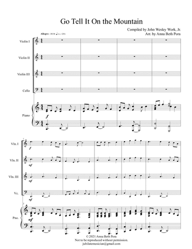 Go Tell It On the Mountain (arr. Anna Beth Pora)