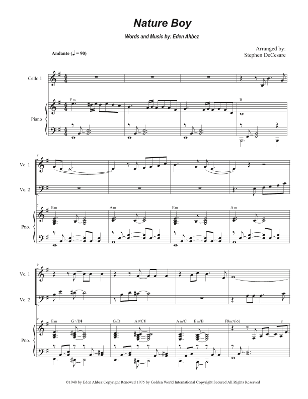 Nature Boy (arr. Stephen DeCesare)