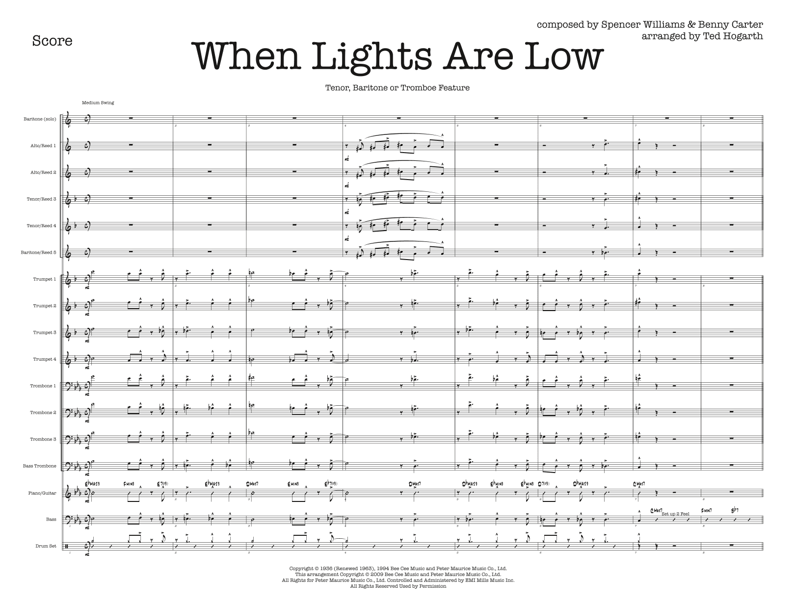 When Lights Are Low (arr. Ted Hogarth)