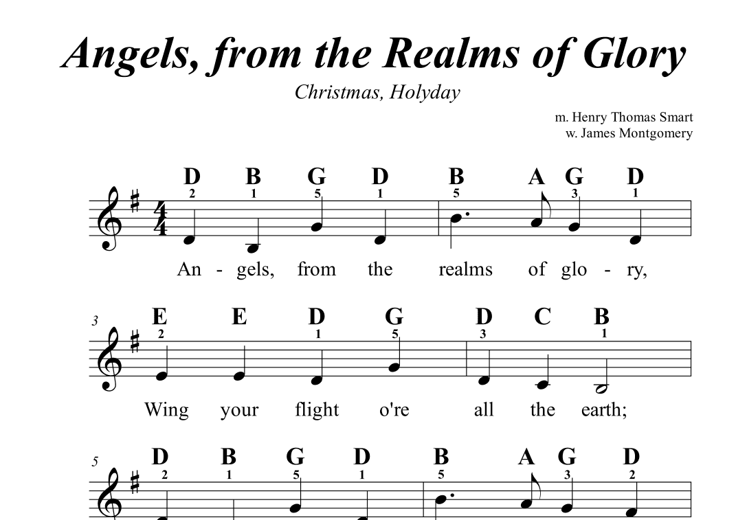 Angels, from the Realms of Glory (arr. Avgusta Udartseva)