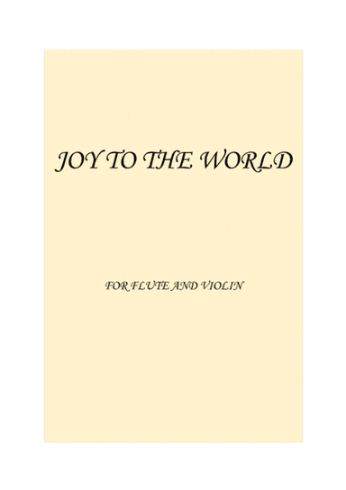 Joy to the World EASY DUET (arr. L. Lanaro)
