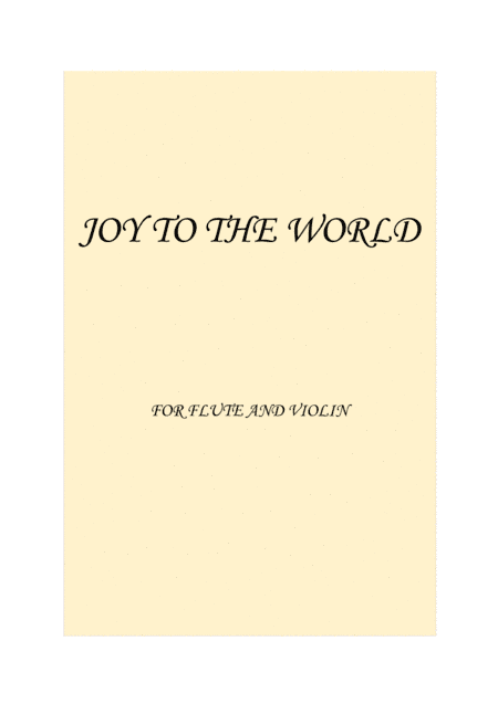 Joy to the World EASY DUET (arr. L. Lanaro)