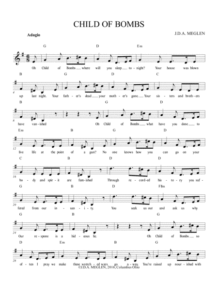 CHILD OF BOMBS (arr. J.D. MEGLEN)