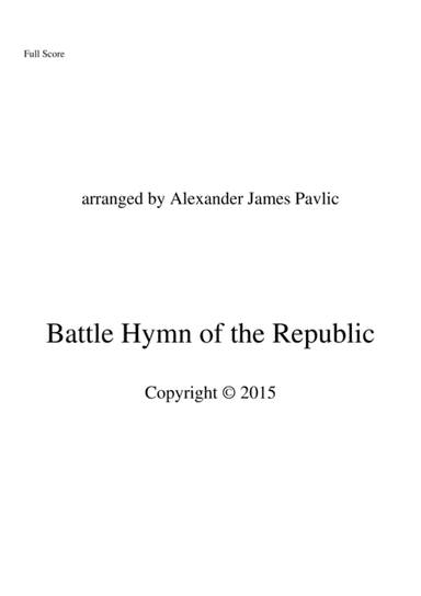 Battle Hymn of the Republic (arr. James Alexander Pavlic)