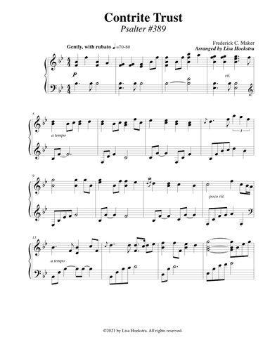 Contrite Trust (Psalter 389) (arr. Lisa Hoekstra)