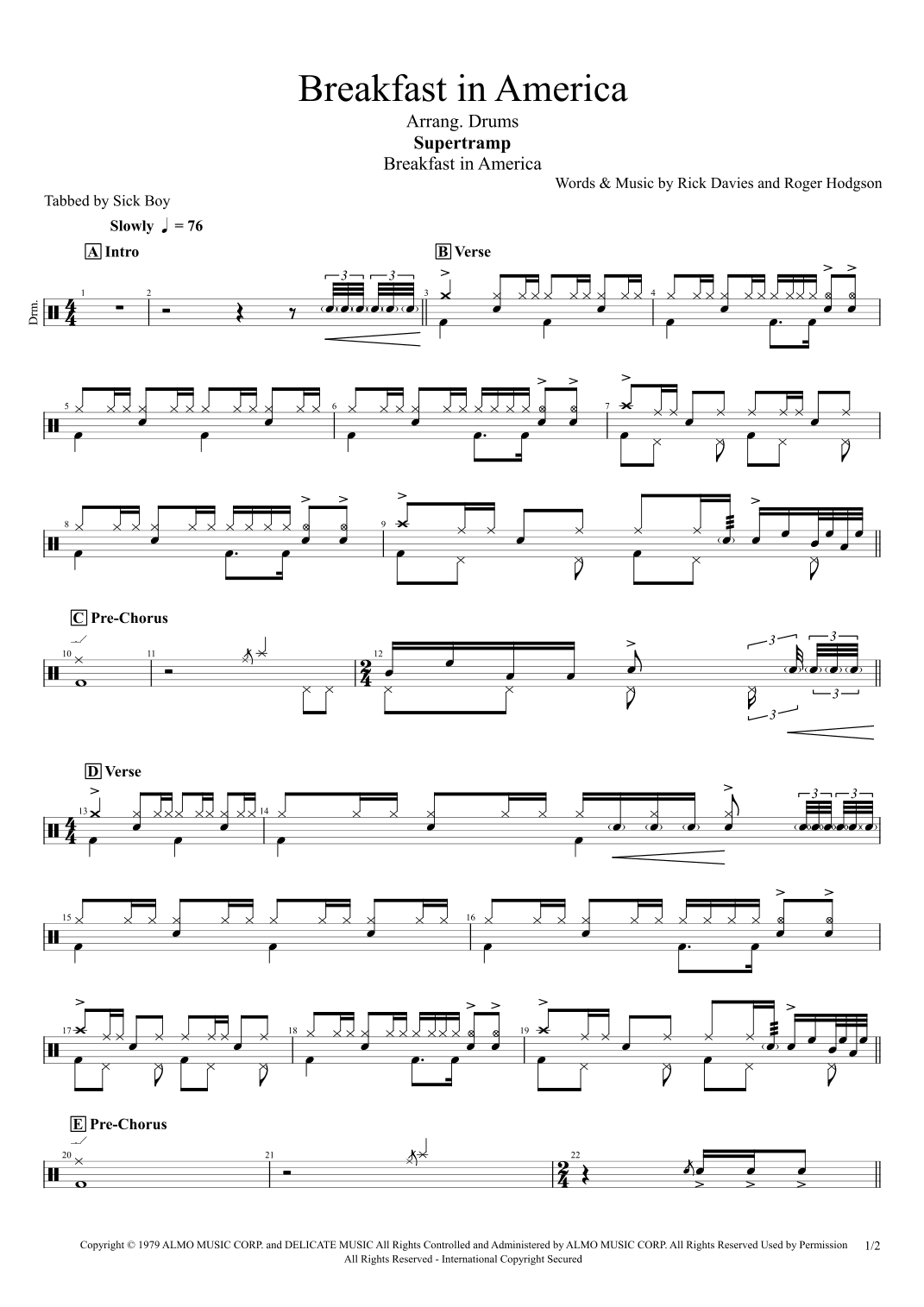 Breakfast In America (arr. Sick Boy)
