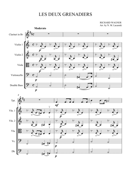 Les Deux Grenadiers (arr. Nick Lacanski)