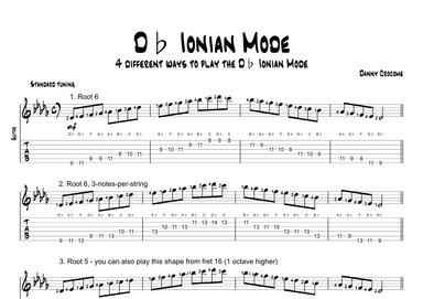 Db Ionian Mode (4 Ways to Play)