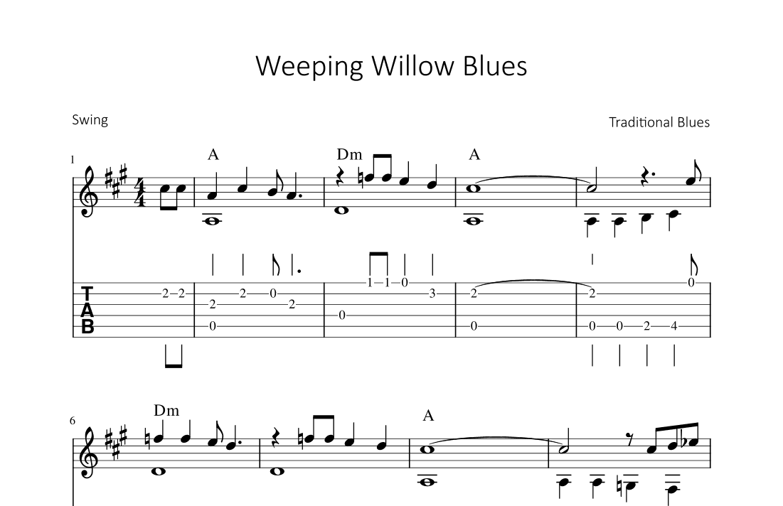 Weeping Willow Blues (arr. Bettina Schipp)
